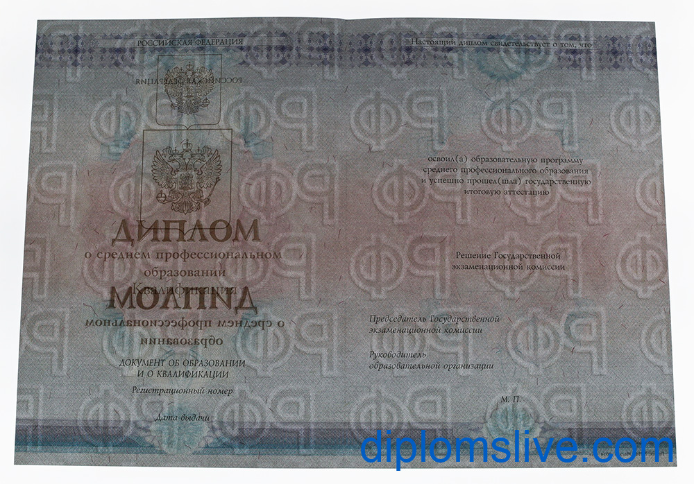 Диплом техникума - колледжа 2014-2019 год фото